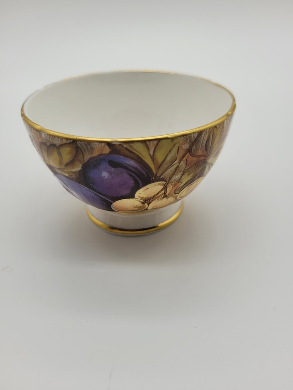 Vintage Aynsley Orchard Gold Fine Bone China Footed Sugar Bowl England